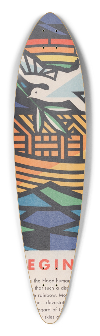 Joseph Binder - New beginnings 39.3 inch art pintail longboard deck