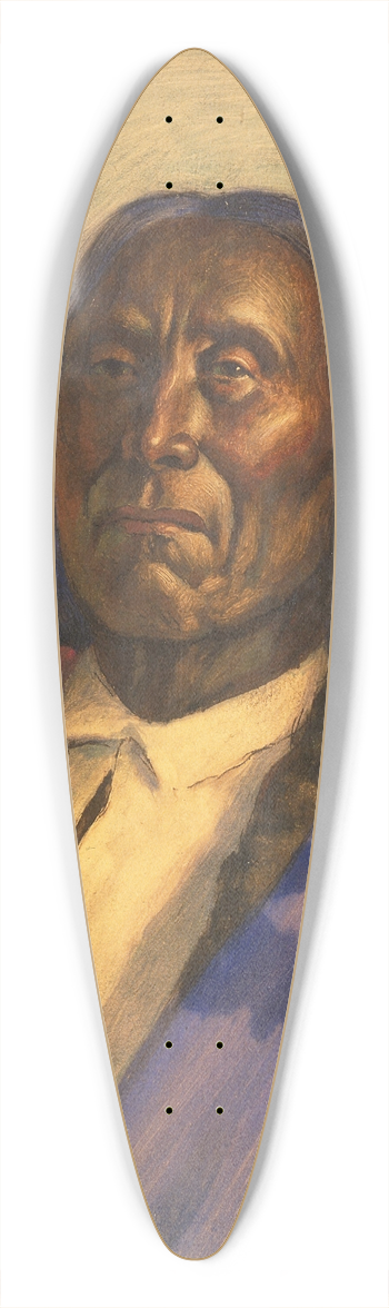 Joseph Henry Sharp - Chief Red Cloud  Sioux 39.3 inch art pintail longboard deck