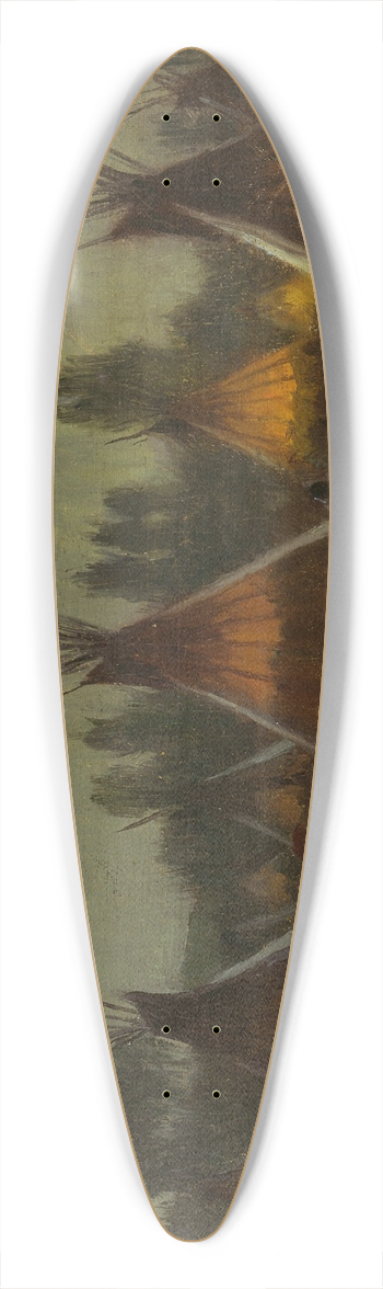 Joseph Henry Sharp - Shadows in the Night 39.3 inch art pintail longboard deck