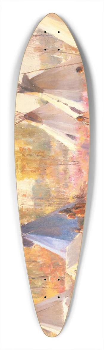 Joseph Henry Sharp - The Blue Tepee 39.3 inch art pintail longboard deck