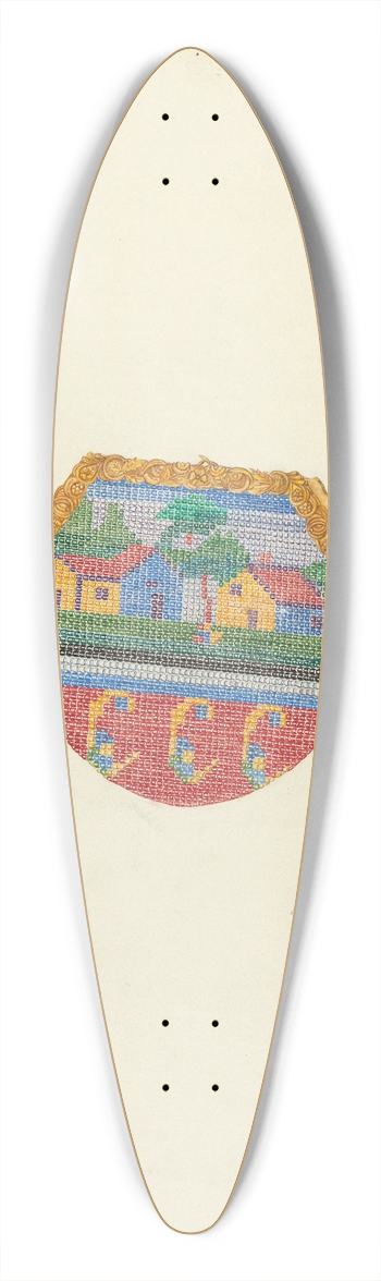 Josephine C. Romano - Beaded Purse 39.3 inch art pintail longboard deck