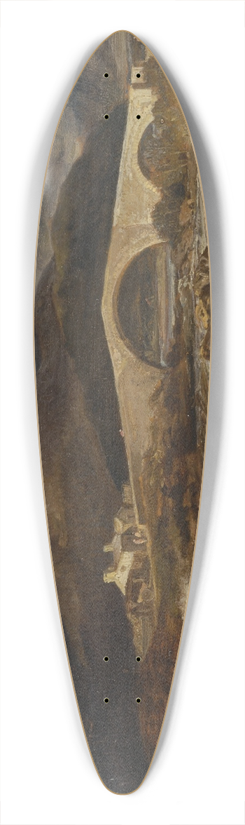 Joseph Mallord William Turner - Tummel Bridge, Perthshire 39.3 inch art pintail longboard deck