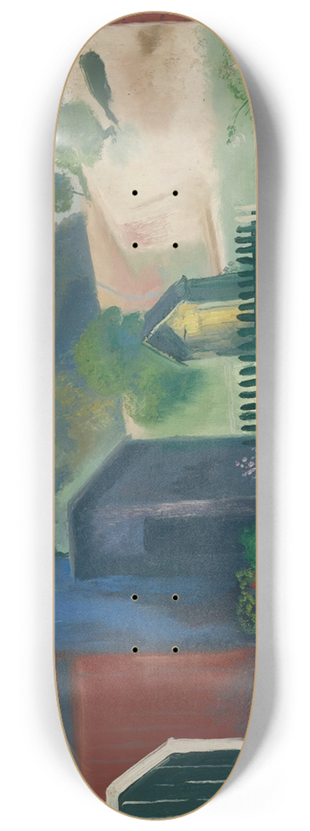 George Wesley Bellows - Barnyard And Chickens 8.25 inch art skate deck