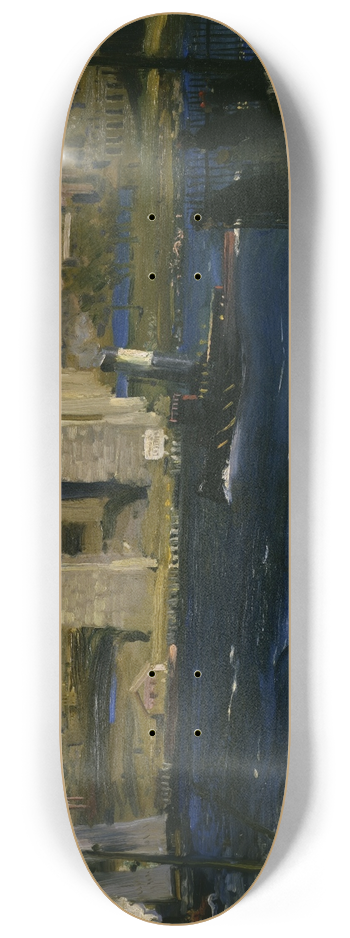 George Wesley Bellows - Bridge, Blackwells Island 8.25 inch art skate deck