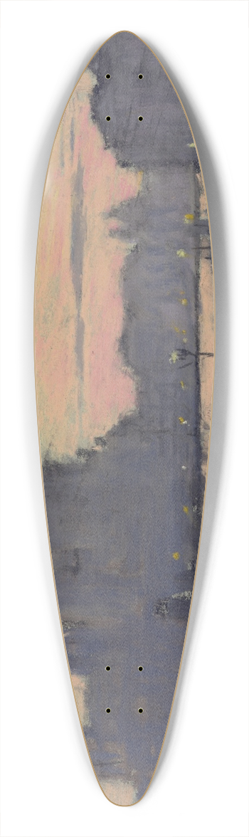 Joseph Pennell - The gold moon 39.3 inch art pintail longboard deck