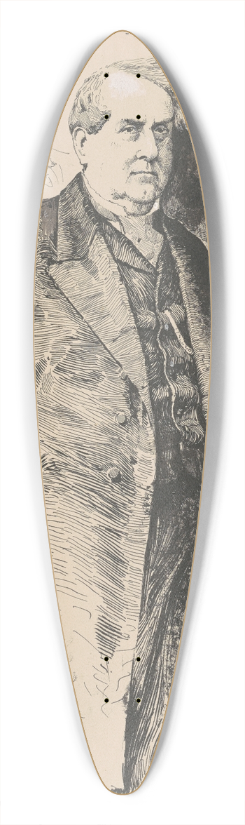 Joseph Pennell - William Wilson Corcoran 39.3 inch art pintail longboard deck