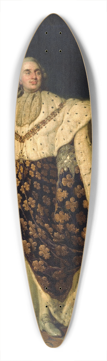 Joseph Siffred Duplessis - Louis XVI in Coronation Robes 39.3 inch art pintail longboard deck