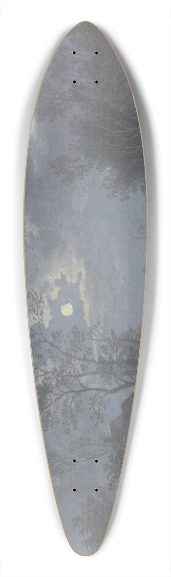 Joseph Vernet - Moonlight landscape 39.3 inch art pintail longboard deck