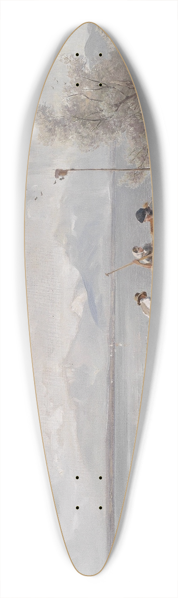 Joseph Wopfner - berfuhr der Tiere 39.3 inch art pintail longboard deck