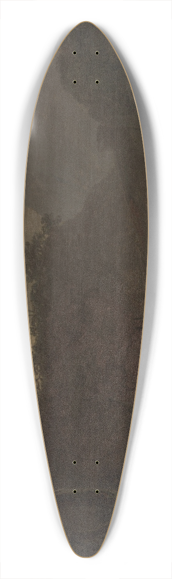 Joseph Wright of Derby - A Lake by Moonlight 39.3 inch art pintail longboard deck