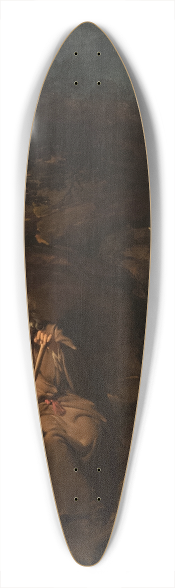Joseph Wright of Derby - A philosopher by lamplight 39.3 inch art pintail longboard deck