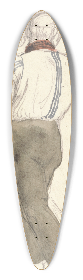 Joshua Cristall - Seaman Holding a Monkey 39.3 inch art pintail longboard deck