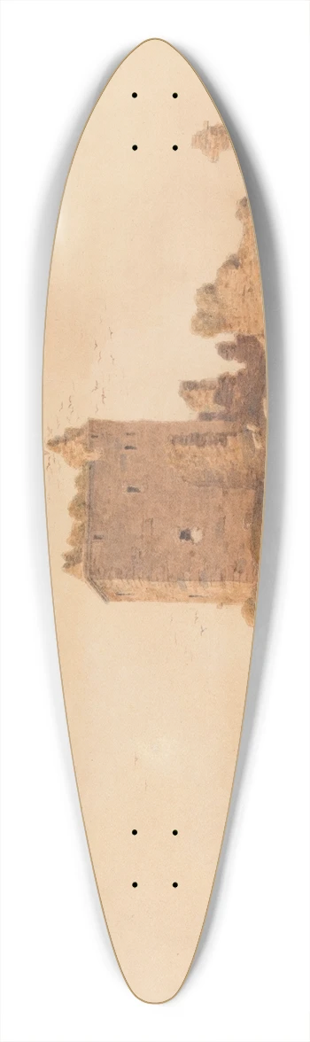 Joshua Cristall - Tarbert Castle 39.3 inch art pintail longboard deck