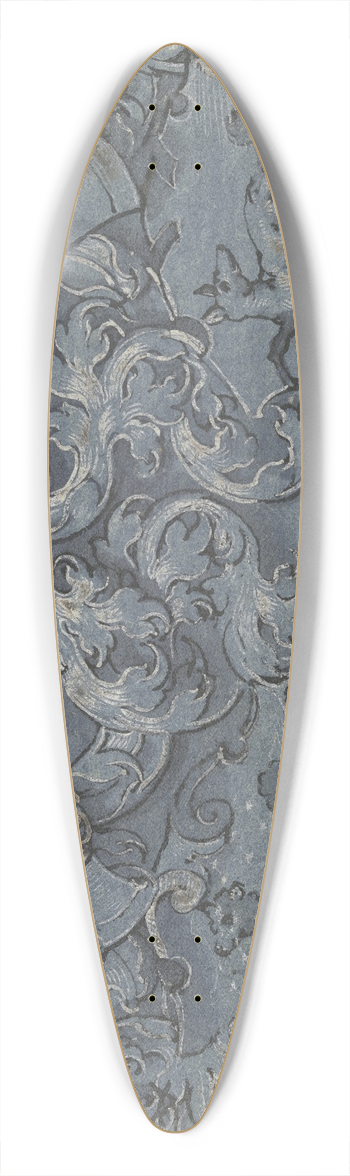 Jost Amman - Two crest designs 39.3 inch art pintail longboard deck