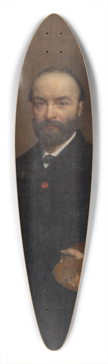Jozef Delin - The Painter Charles Verlat 39.3 inch art pintail longboard deck
