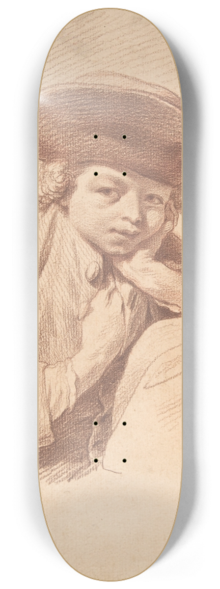 Georg Friedrich Schmidt - Portrait of a Boy 8.25 inch art skate deck