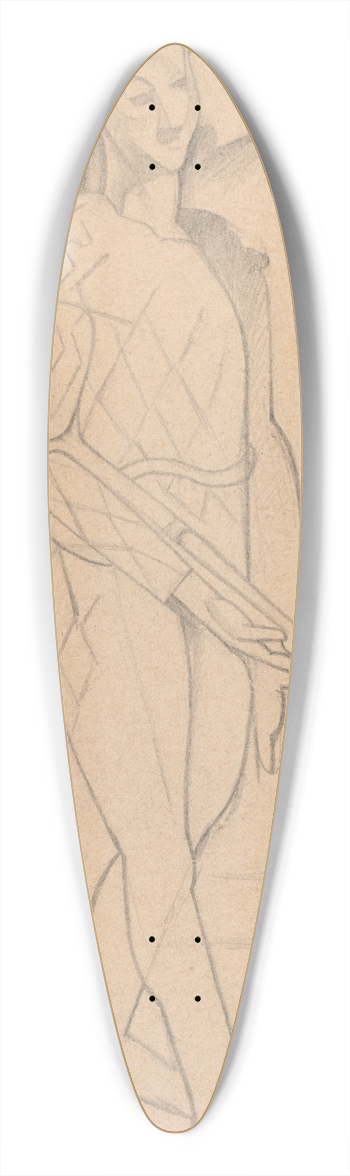 Juan Gris - Harlequin 39.3 inch art pintail longboard deck