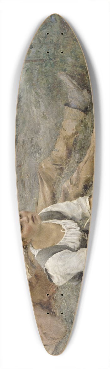Jules Bastien-Lepage - Hay Making 39.3 inch art pintail longboard deck