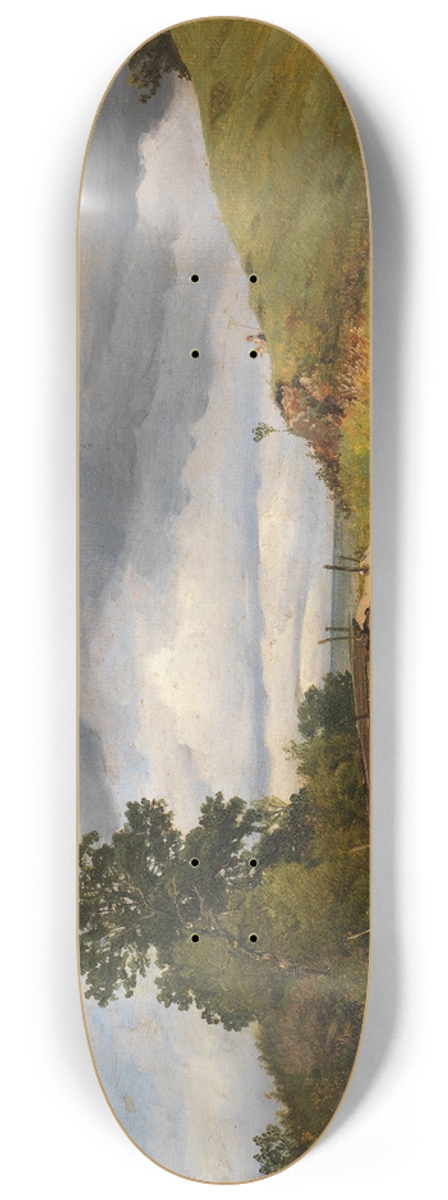 Georg Heinrich Crola - Am Chiemsee in Bayern 8.25 inch art skate deck