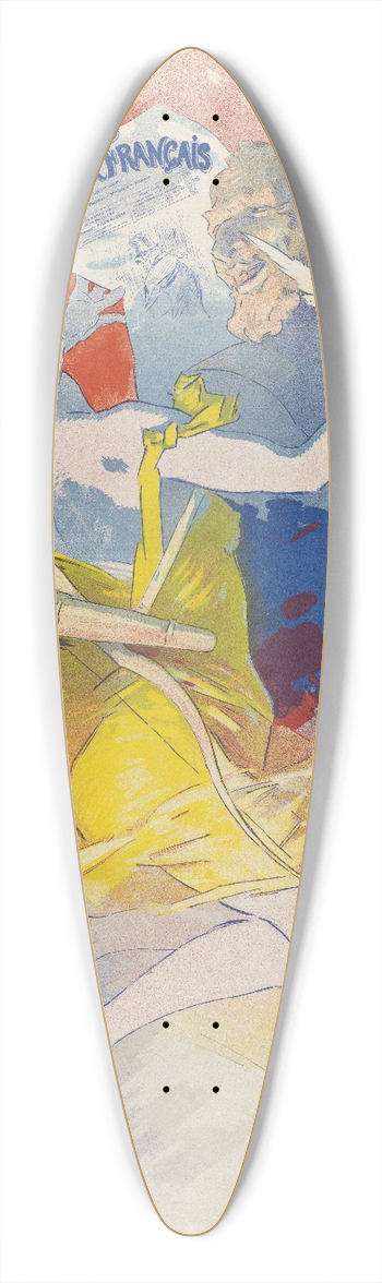 Jules Chret - Courrier franais 39.3 inch art pintail longboard deck