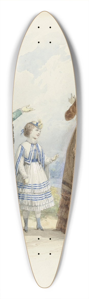 Jules David - Twee vrouwen en een meisje 39.3 inch art pintail longboard deck
