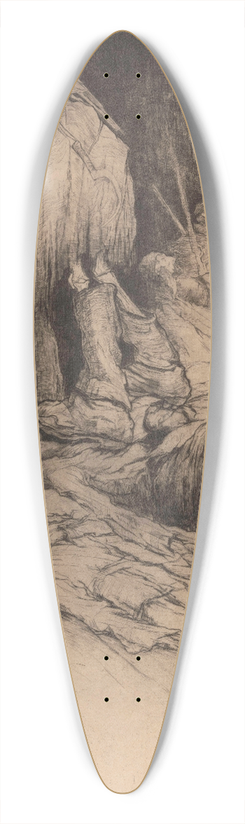 Jules De Bruycker - Trench 39.3 inch art pintail longboard deck