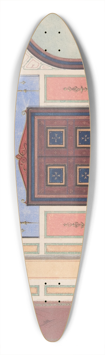 Jules-Edmond-Charles Lachaise - Design for Elevation of Ceiling and Wall, Deepdene, Dorking, Surrey 39.3 inch art pintail longboard deck