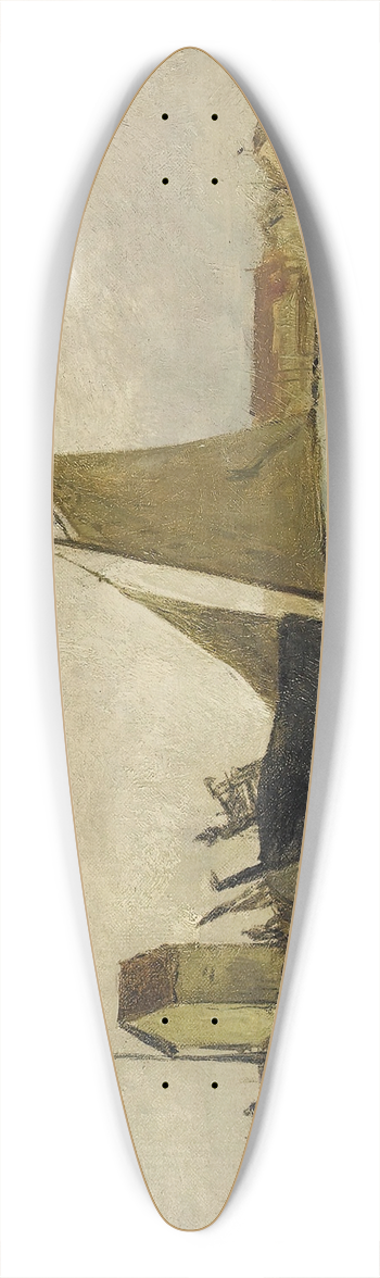 Jules Hreau - Bateaux au Port 39.3 inch art pintail longboard deck