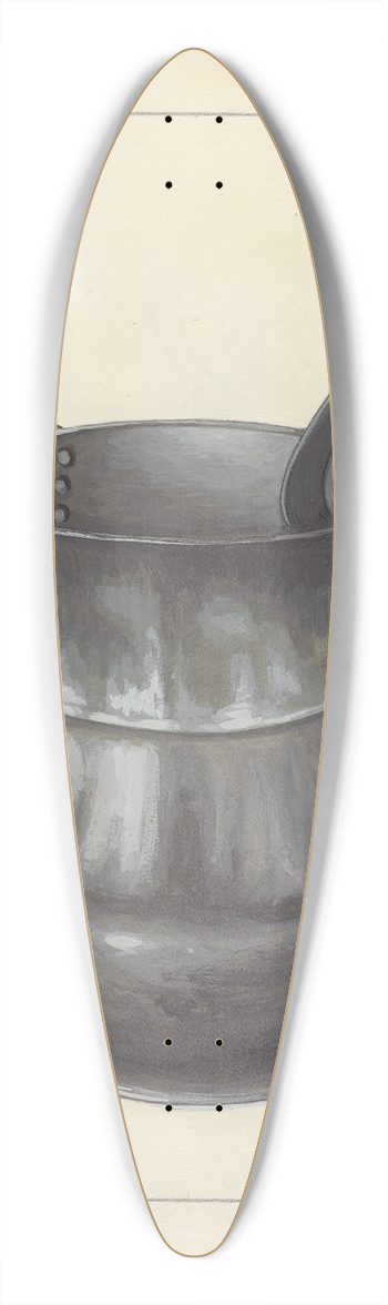 Jules Lefevere - Silver Teapot 39.3 inch art pintail longboard deck