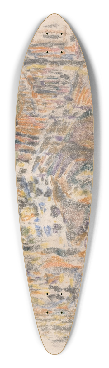 Jules Schmalzigaug - Canal with Bridge 39.3 inch art pintail longboard deck