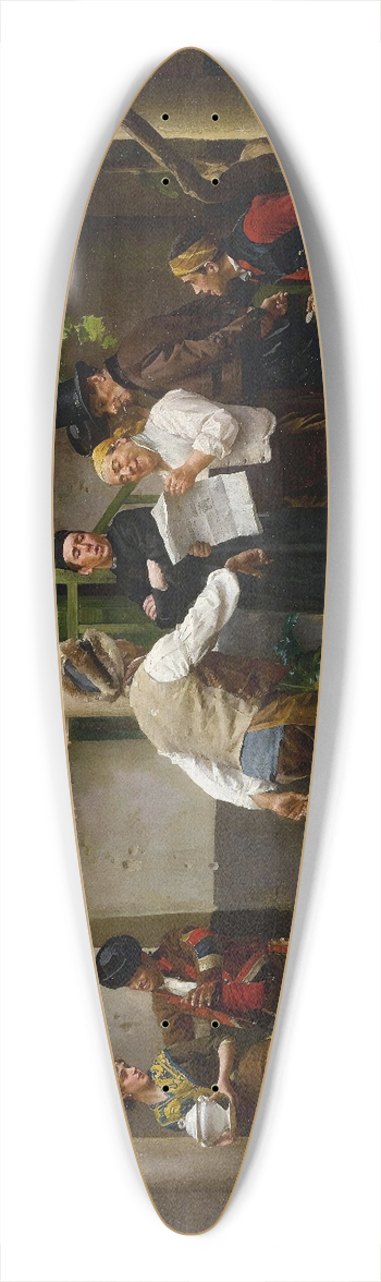 Jules Worms - Breaking The News 39.3 inch art pintail longboard deck