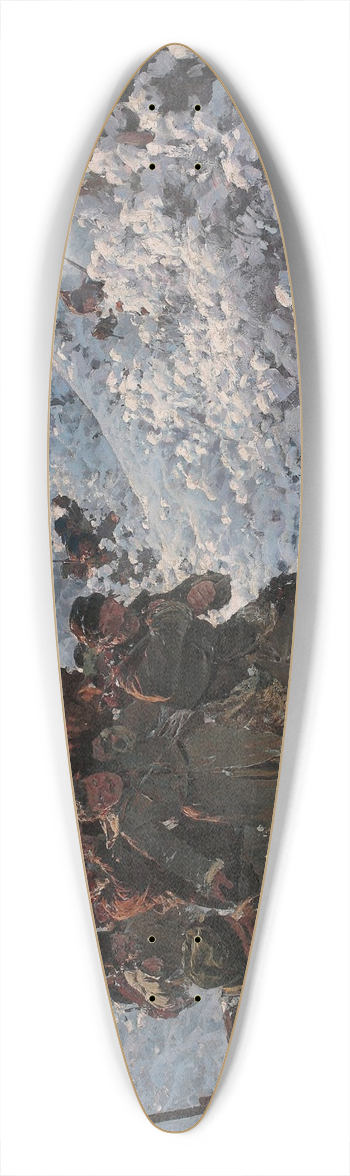 Julian Falat - Return from the bear hunt 39.3 inch art pintail longboard deck