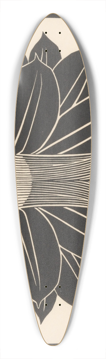 Julie de Graag - Bloem 39.3 inch art pintail longboard deck