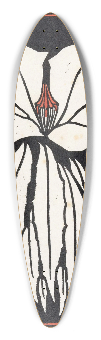 Julie de Graag - Godetia 39.3 inch art pintail longboard deck