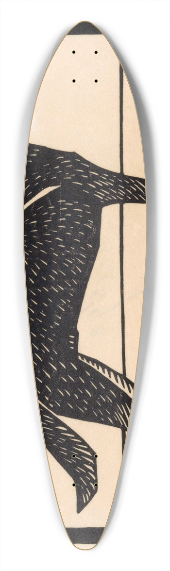 Julie de Graag - Hond 39.3 inch art pintail longboard deck
