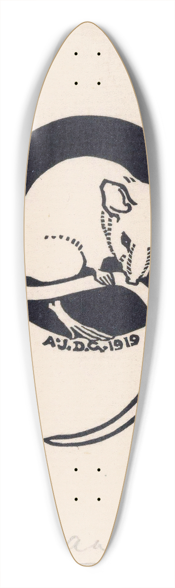 Julie de Graag - Muis 39.3 inch art pintail longboard deck