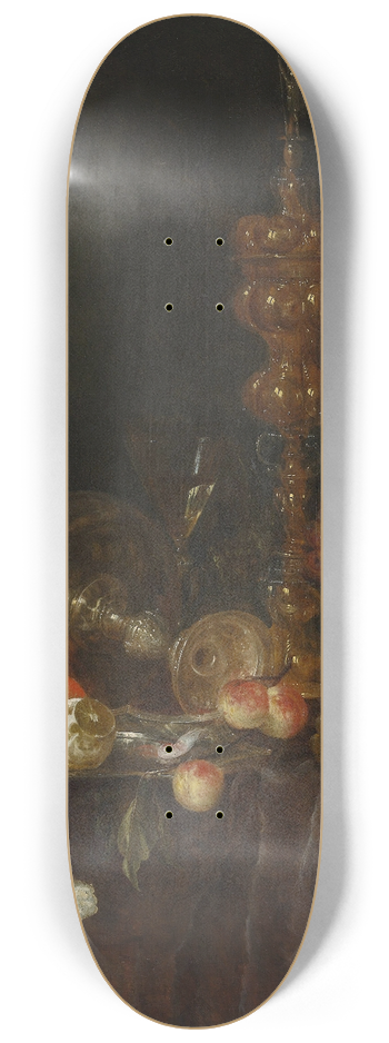 Abraham van Beyeren - Still Life with Lobster and Fruit 8.25 inch art skate deck