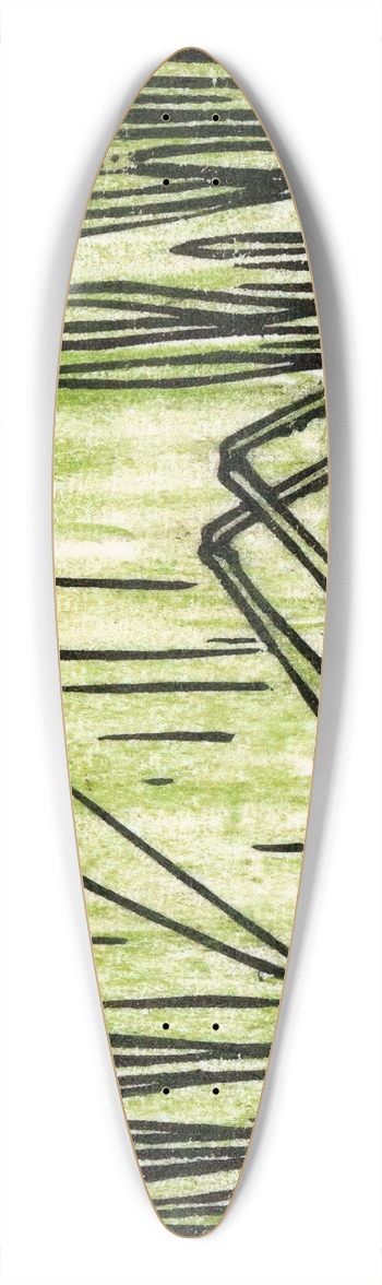Julie de Graag - Sprinkhaan 39.3 inch art pintail longboard deck