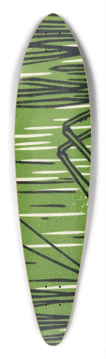 Julie de Graag - Sprinkhaan 39.3 inch art pintail longboard deck