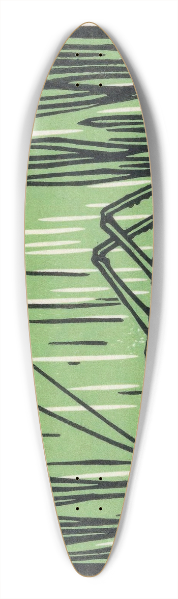 Julie de Graag - Sprinkhaan 39.3 inch art pintail longboard deck
