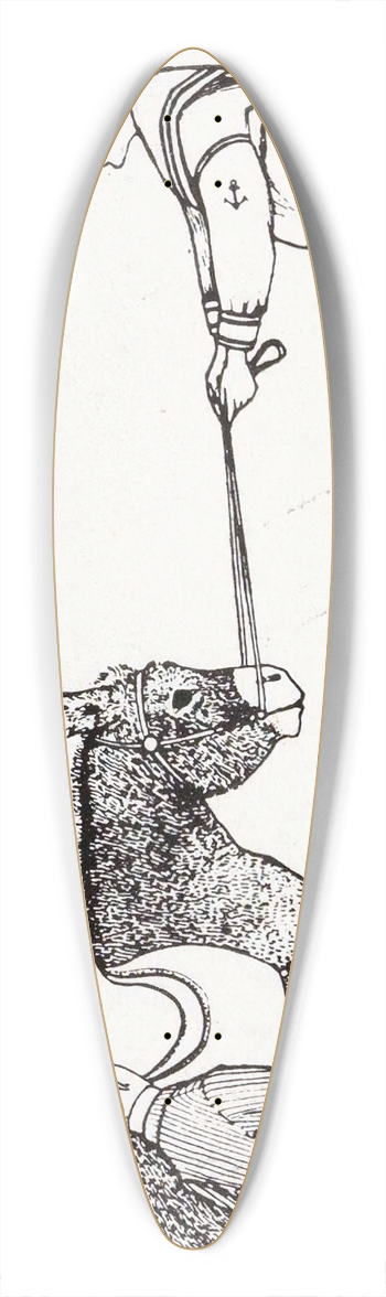 Julie de Graag - Twee jongens en een ezel 39.3 inch art pintail longboard deck