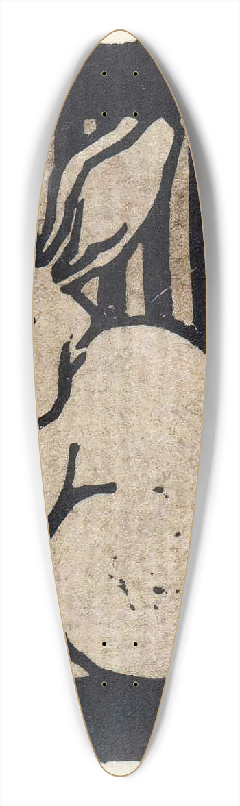 Julie de Graag - Zittend konijn 39.3 inch art pintail longboard deck