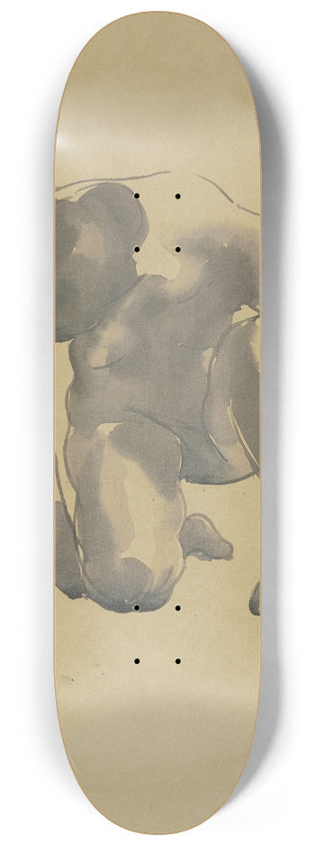 Georg Kolbe - Weiblicher Akt, nach vorne kniend 8.25 inch art skate deck
