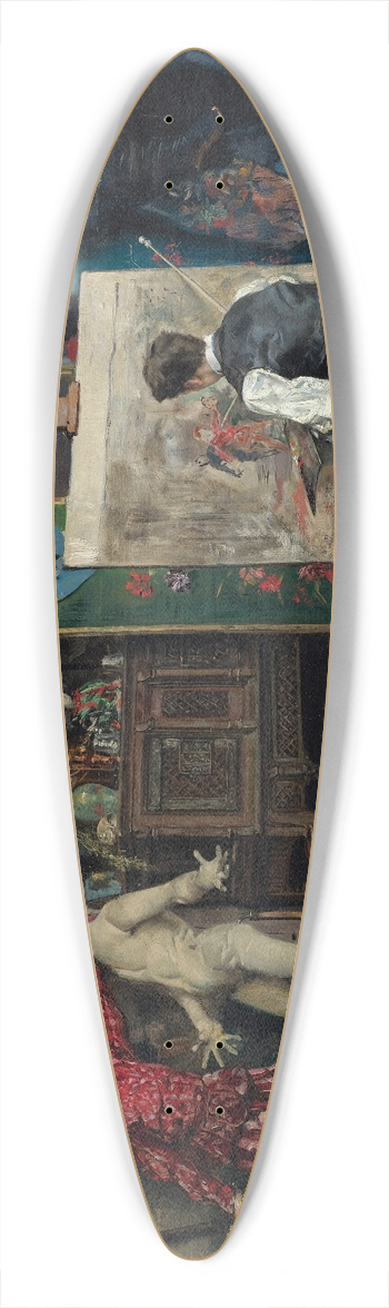 Julius Leblanc Stewart - In The Artists Studio 39.3 inch art pintail longboard deck
