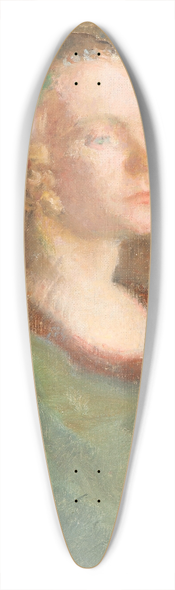 Julius Paulsen - Kvindeportrt 39.3 inch art pintail longboard deck