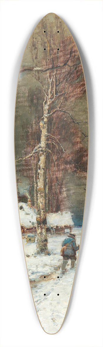 Julius Sergius Klever - A Winter Evening 39.3 inch art pintail longboard deck