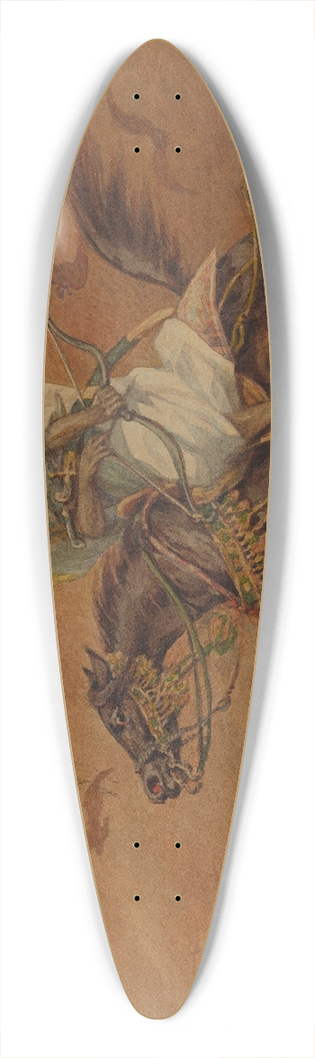 Juliusz Kossak - Faris galloping on a horse 39.3 inch art pintail longboard deck