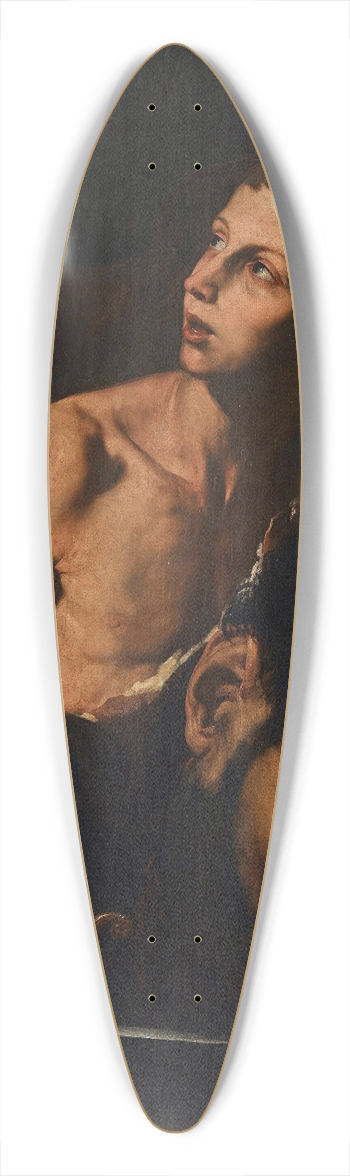 Jusepe de Ribera - David and Goliath 39.3 inch art pintail longboard deck