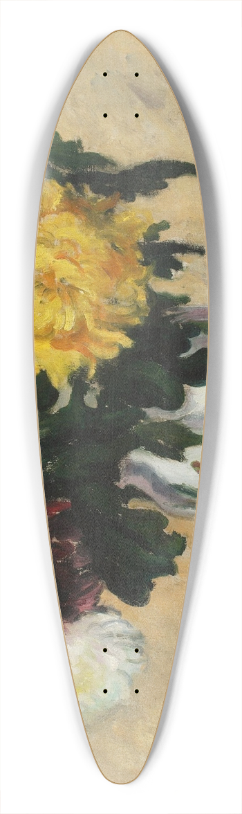 Jzef Pankiewicz - Chrysanthemums 39.3 inch art pintail longboard deck