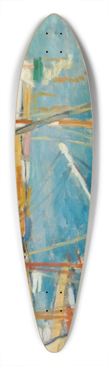 Jzef Pankiewicz - Harbour at Saint-Tropez 39.3 inch art pintail longboard deck